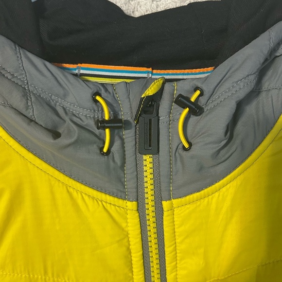 Smartwool Smartloft X-60 Yellow Gray Jacket. Outdoor Hiking Gorpcore Wool Large - Picture 3 of 12